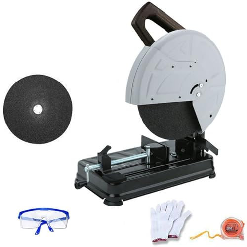 3100W Abrasive Chop Saw, 14in Cut Off Circular Saw, 0-45 Adjustable Angle Miter Saw, for Cutting Metal/Wood and Other Materials