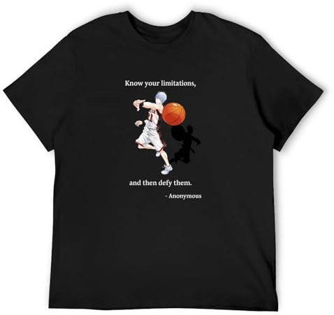 KAQlMAO Kuroko No Basket Sports Series Shadows DefianceTop Sweatshirt Short Sleeve Black S