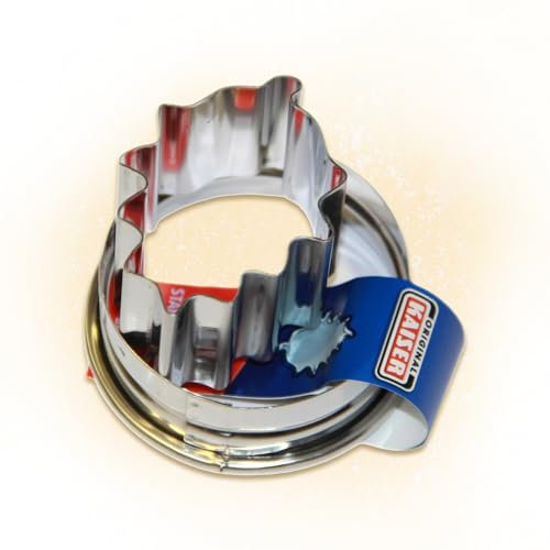 sopomarkt24 Ausstecher Premium Keks Ausstechform Ausstechformen Weihnachten, Plätzchen Ausstecher, Keksausstecher, Plätzchenausstecher, Edelstahl Palmenblatt Ø 4.5cm