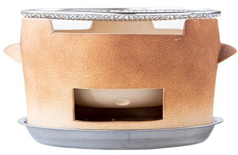 For 2-5 People Clay Charcoal Stove, Pottery Barbecue Stove, Vintage Clay Grilling Stove, Outdoor Charcoal Stove, Camping Barbecue Tool(Small)