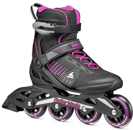 Rollerblade ZETRABLADE W, Inline Skates für Damen, Fitness Inliner, Schwarz/Pink, 42/42.5