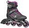 Rollerblade ZETRABLADE W, Inline Skates für Damen, Fitness Inliner, Schwarz/Pink, 42/42.5