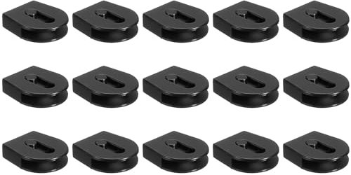 sourcing map 15 Pcs Wheeled Cord Locks for Drawstring Plastic Toggle Slider Stopper End Cord Slider Replacement for Backpack Shoelace Hat Bungee Shock Cord, 0.8x0.9 Inch