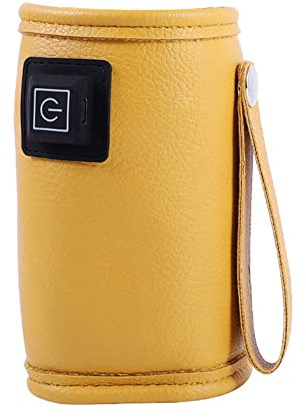Hburirrty USB Milk Water Warmer Travel Stroller Insulated Bag Safe for Outdoor Winter -Yellow