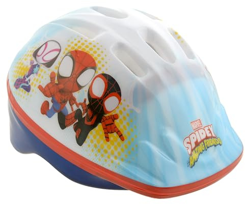 Kids Spidey & His Amazing Friends Safety Helmet | Childrens Lightweight Helmets For Bicycle Skating Scooter Bike | Adjustable 48-52cm To Fit Ages 2-4
