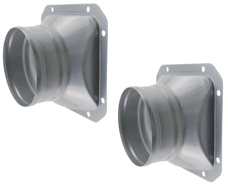 Antrader 3 Inch Square to Round Duct Connector Flange for Ventilation,2PCS | Galvanized Steel Vent Adapter with Mounting Screws for Ventilation,Cooling, Heating and Air Conditioning Systems