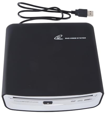 Dropfree Universal Portable Car External CD Player, Plugs Into Car USB Port, Laptop, TV for Android 4.0 and Above Navigation