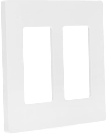 PartyKindom Double Wall Plate Cover for Light Switches and Outlets Screw Wall Plate with Two Sockets Easy Installation Modern Design for Home Decor and Multi-Device Use