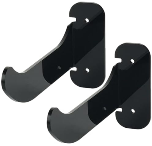 jojofuny 2 Stück Yogamattenhalter aus Acryl Wandhalterung für Gymnastikmatte Platzsparendes Aufbewahrungsregal für Yoga Zubehör Schwarz