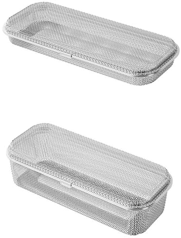 Agwuoetr Stainless Steel Mesh Cutlery Box Cleaning Basket for Dishwasher Small Items Kitchen Tools Spoons Basket Storage
