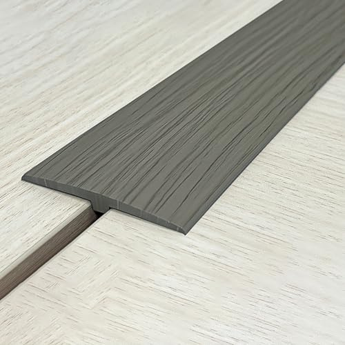 Coayuou Barre De Seuil Autocollante Profile En T Baguette Pvc 100-1000cm Baguette Sol Porte Transition Élégante Entre Revêtements De Sol, Idéal Pour Bois, Parquet Stratifié(Option 4,400cm)