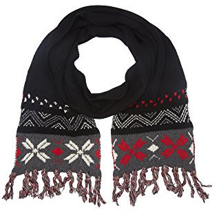 Hackett London Wollschal Snow Flake Knit Ii Scf schwarz