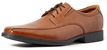 Clarks Herren Tilden Walk Oxford-Schuh, Dunkelbraunes Leder, 46 EU