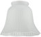 Westinghouse Lighting 8703840 Lampenschirm 4,4 cm, aus satiniertem Riffelglas, Glockenform, weiß,, 12 x 12 x 9.81 cm