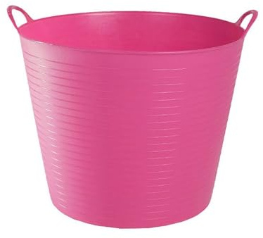 NETPROSHOP Flexi Eimer 15 L, Futtereimer, Wassereimer, Haushaltseimer, Wäschekorb, Farbe:Pink