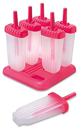 Eddingtons 732003 Fab Lolly Mould, Set of 6, BPA Free, Non Toxic Plastic, Pink