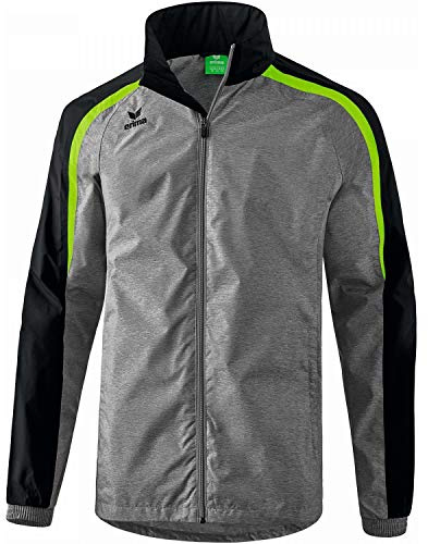 ERIMA Jungen Allwetterjacke Allwetterjacke, grau melange/schwarz/green gecko, XXL, 1051808