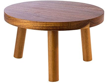 APS 33256 Akazienholz Buffet Ständer, Ø 25 x 15 cm