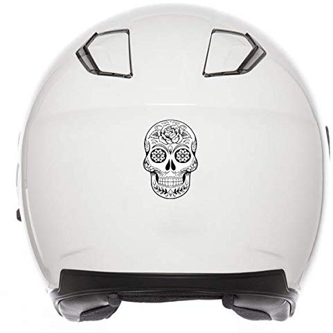 Adesivi riflettenti per casco da moto, teschio messicano