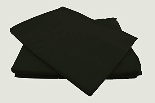 Betttücher ohne Gummizug Baumwolle viele Farben und Größen Bettlaken Betttuch Haustuch (250x240cm, schwarz)
