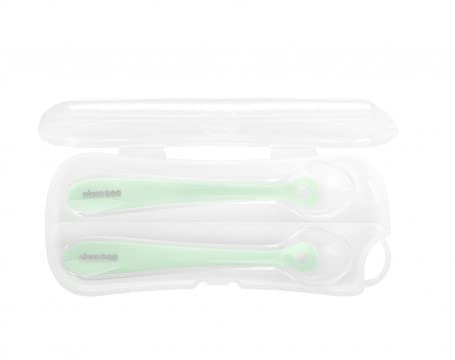 Kikkaboo Estuche Con Cucharas De Silicona 2 Pcs - Cubiertos, unisex