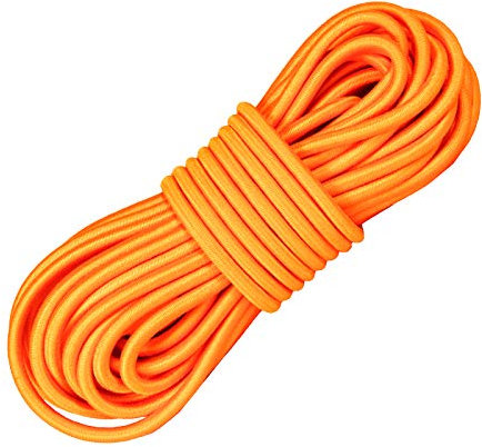 Starkes, elastisches Bungee-Seil, 4 mm, Spanngurte in Marinequalität, Spanngurte für Camping, Anhängergurt, Schnürsenkel, Basteln, DIY-Projekte, Kajak, Boot, Orange