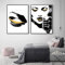 Glam Rock Poster Mode Kunst Leinwand Malerei Golden Eye Wanddrucke und Poster Wandbilder Mädchen Schlafzimmer Wohnkultur 30x60cm Rahmenlos