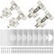 Neoteck 8 Stück Edelstahl Schrankscharnier Reparaturplatten für Schränke Reparaturhalterungen Set mit 72 Schrauben und 4 Scharniere für Tür Schrank, Möbel, Fenster, Schublade