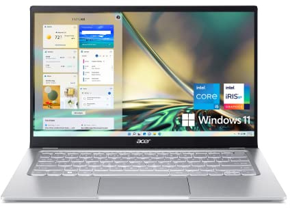 acer Swift 3 SF314-512T-56CT Ordinateur portable fin et léger | 14 po FHD Touch | Intel Core i5-1240P | Intel Iris Xe Graphics | 16 Go LPDDR4X | 512 Go SSD | Intel Wi-Fi 6E | Clavier rétroéclairé |