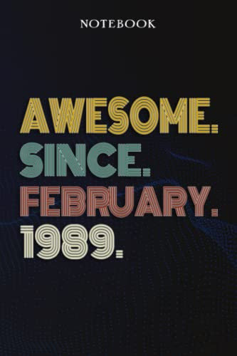 1989 Birthday Gift Notebook: 1989 Birthday Gift / 33rd Birthday Gift / 33rd Party Decoration / 33rd Birthday Sign / Born in 1989
