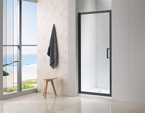 MASTERJERO Porte de douche 90 x 190 cm 6 mm Profil noir