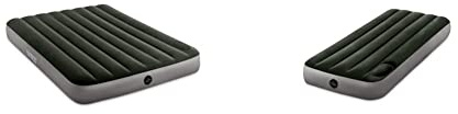 Intex Matelas Gonflable Downy 2 pers + gonfleur a Pied intégré & Matelas Gonflable Downy - 1 pers + gonfleur a Pied intégré