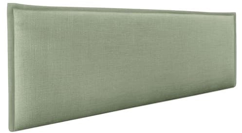 DHOME Plain Natural Leinen Kopfteil mit Einfassung gepolstertes Kopfteil Bett Modernes Schlafzimmer TOP Trending (Grün, 160cm (Betten 150/160))