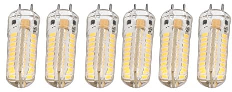 TOPINCN 6 Stück GY6.35 LED Birne 7W AC DC12V 700lm 72 LEDs 360 Grad LED Mais Glühbirne für Pendelleuchten Deckenleuchten (Warmes Licht)