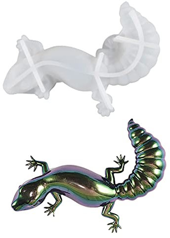 zalati Moules en silicone en forme d'animal 3D en forme de lézard pour résine, loisirs créatifs, cadeaux, jouets
