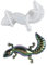zalati Moules en silicone en forme d'animal 3D en forme de lézard pour résine, loisirs créatifs, cadeaux, jouets