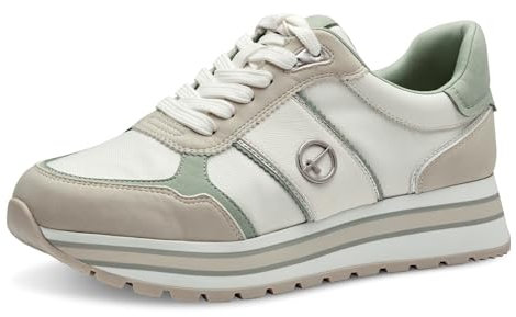 Tamaris Women's Vegan Lace-Up Shoes, Mint Comb, 5 UK