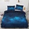 GEDAEUBA Galaxie Bettwäsche 155x220 Sommer - Marineblau Sternenhimmel Bettbezug 155x220 3 teilig, Wendebettwäsche und Kissenbezug 80x80, Weiche Mikrofaser Bettwäsche-Sets mit Reißverschluss