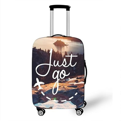 Kofferschutzhülle Elastisch Kofferhülle 18-32 Zoll, Mateju Strand-Szenerie Gepäck Cover Reisekoffer Hülle Trolley Case Schutzhülle Luggage Cover Waschbare Staubdichte Kofferbezug (XL,Berggipfel)