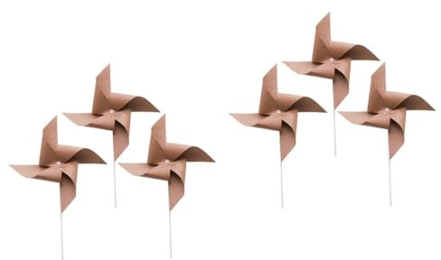 ifundom 6 Stk Retro-windrad Fotografie Papierwindmühle Kleine Windmühle Frühlingsblumen-windmühle Windmühle Windräder Tragbare Windmühle Stifträder Vintage-papier Rotieren Selbstgemacht