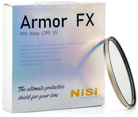 NiSi Filtro UV Armor FX Pro Nano Coating L395 Protector de Lentes A Prueba De Explosión 55mm