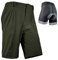 Wulibike Radhose Herren MTB Hose Kurz Fahrradhose Gepolstert 2 in 1 Mountainbike Shorts für Männer mit Polsterung Fahrrad Radfahrhose Reißverschlusstaschen Grün M