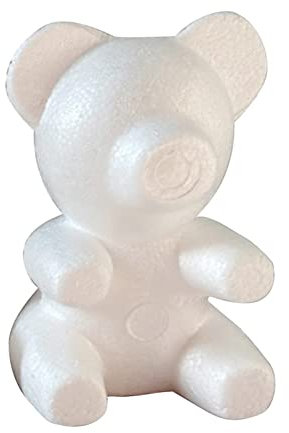 Fiorky DIY Fleurs artificielles Roses 20 cm en Mousse de polystyrène Ours Blanc Moule pour fête de Mariage Saint Valentin pour la décoration de la Maison Arrangement Floral Moule Mousse