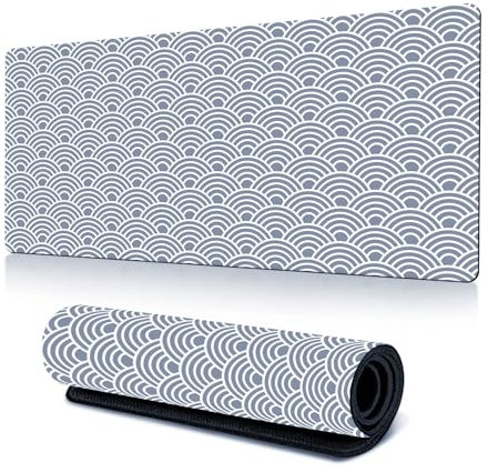 Large Gaming Mouse Pad With Stitched Edges,Gaming Mouse Pad With Non-Slip Rubber Water-Resistant Surface,Computer Desk Mat For Home Office Gaming Room (300*770*3MM) (Abstract Fluid 22, 300*770*3MM)