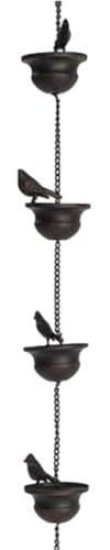 Kquepo Regenkette Dekorative Metall Regenwasserkette Outdoor Garten, Feine Verarbeitung