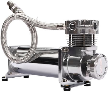 czyuRachel Luftkompressor-Kit, 12v 200psi 50l/Min Luftfederungskompressor, Manual Hochleistungskompressor Mit Kabel, Automobile Universal