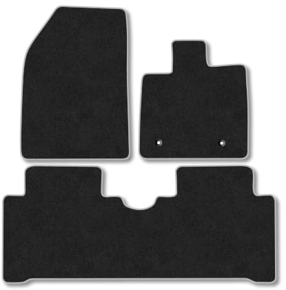 BYD Atto 3 (2022-2025) Carpet Car Mats | Grey Edge Trim Tailored Fit Floor Mats Full Coverage Protection Accessories Easy Clean Anti Slip Made in the UK