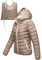 MARIKOO Damen leichte Übergangsjacke Kurze Steppjacke mit innen eingenähter Tragetasche zum einfachen Verstauen und praktischem Umhängen der Jacke Pack Mich EIN Taupe Grey Gr. S