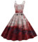 Retro Halloween Lustiges bedrucktes Hosenträgerkleid Lässiges Hosenträgerkleid Kleid Schulterfrei Damen Festlich10