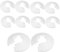 10 PCS Plastic Radiator Pipe Covers, White Pipe Collars for Radiator Pipes, Easy-to-Install Pipe Collar Covers for Home or Office Use